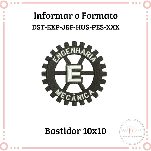 Matriz de Bordado Engenharia Mecânica