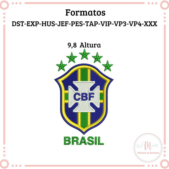 Matriz de Bordado Escudo Cbf- Brasil