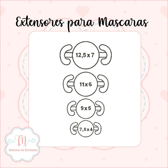 Matriz de Bordado Extensores para Máscaras (Aplicado) - Imagem 3