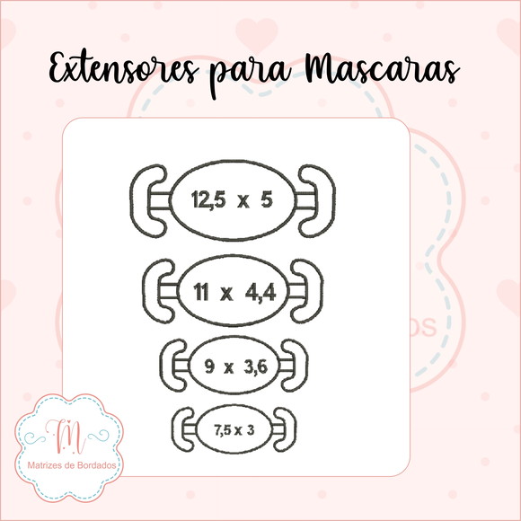 Matriz de Bordado Extensores para Máscaras (Aplicado) - Imagem 2