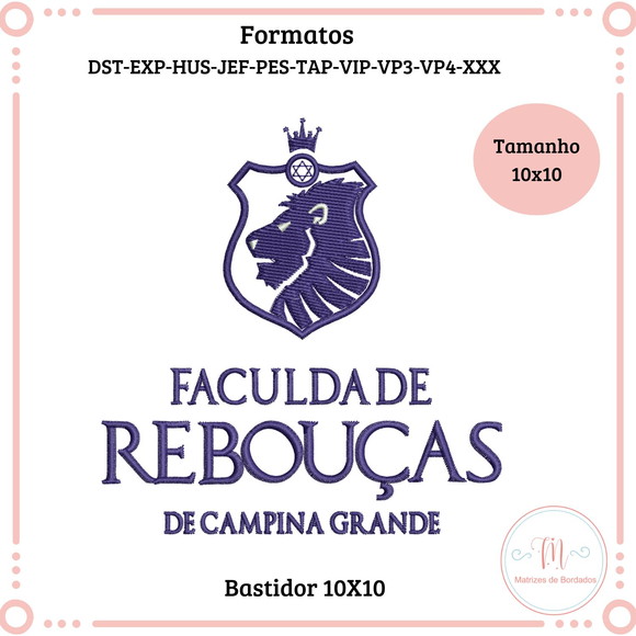 Matriz de Bordado Faculdade Rebouças de Campina Grande
