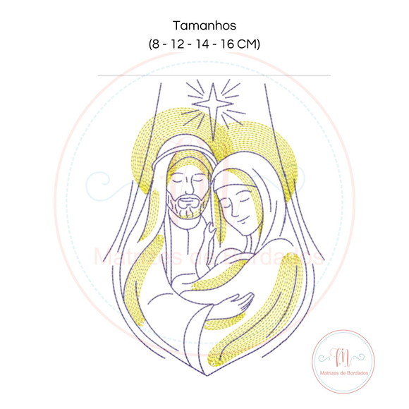 Matriz de Bordado Familia Sagrada