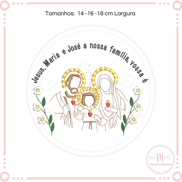Matriz de Bordado Familia Sagrada