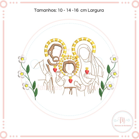 Matriz de Bordado Familia Sagrada