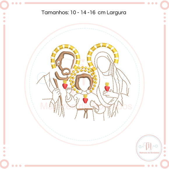 Matriz de Bordado Familia Sagrada