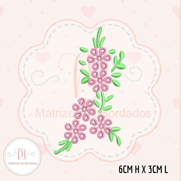 Matriz de Bordado Floral 2