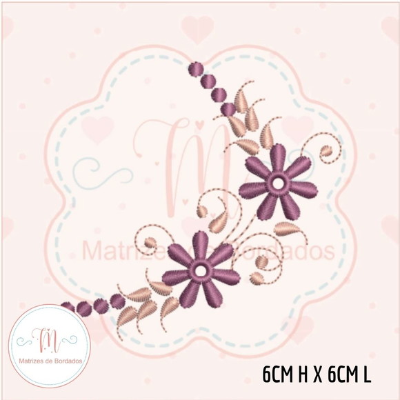 Matriz de Bordado Floral 3