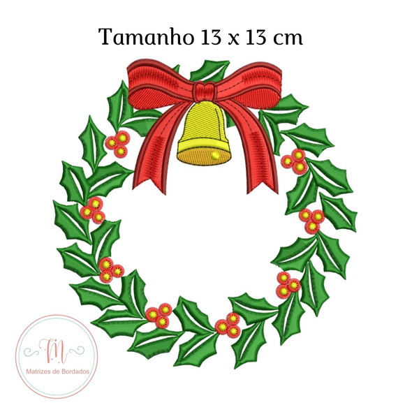 Matriz de Bordado Guirlanda de Natal