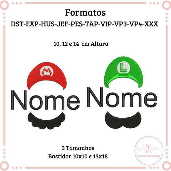 Matriz de Bordado Mario Bros (nome) - Imagem 2