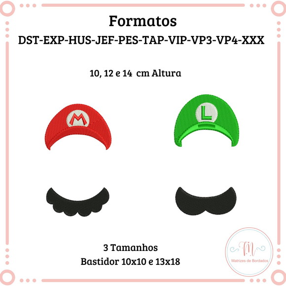 Matriz de Bordado Mario Bros (nome)
