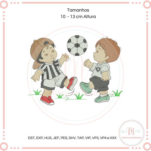 Matriz de Bordado Meninos Jogando Bola
