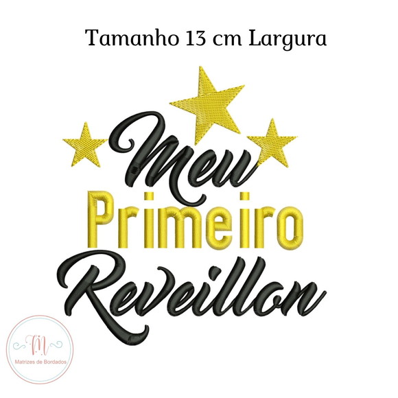 Matriz de Bordado Meu Primeiro Reveillon