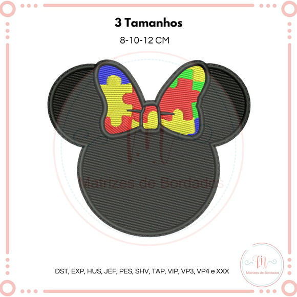 Matriz de Bordado Mickey Autismo