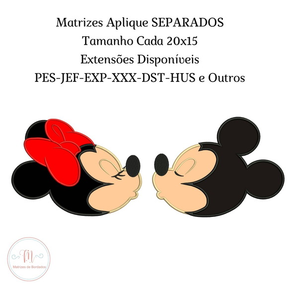 Matriz de Bordado Mickey e Minnie