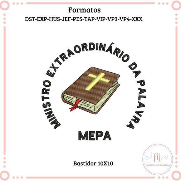 Matriz de Bordado Ministro Extraordinário da Palavra