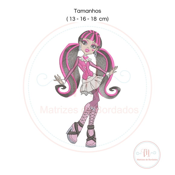 Matriz de Bordado Monster High Draculaura