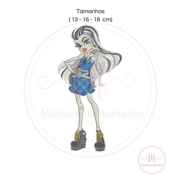 Matriz de Bordado Monster High Frankie Stein