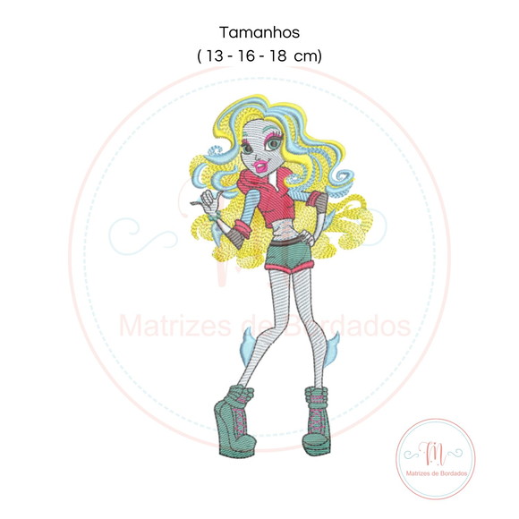 Matriz de Bordado Monster High Lagoona Blue