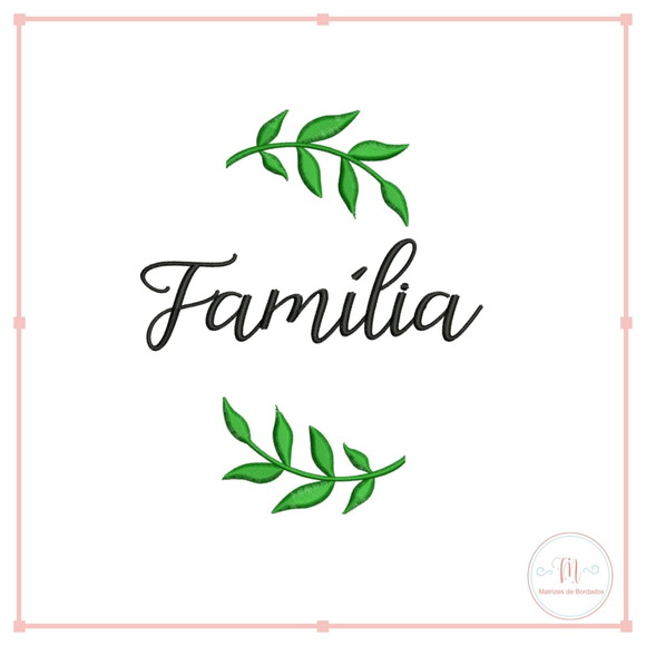 Matriz de Bordado Nomes Motivacionais Folhas - Imagem 3