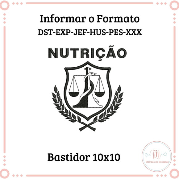Matriz de Bordado Nutrição