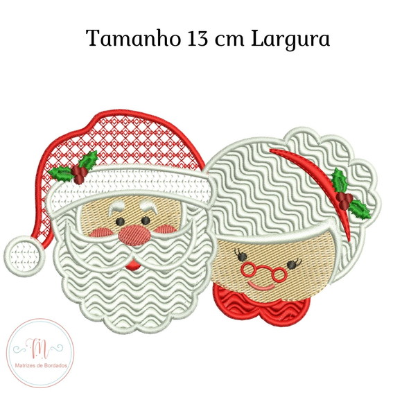 Matriz de Bordado Papai e Mamãe Noel