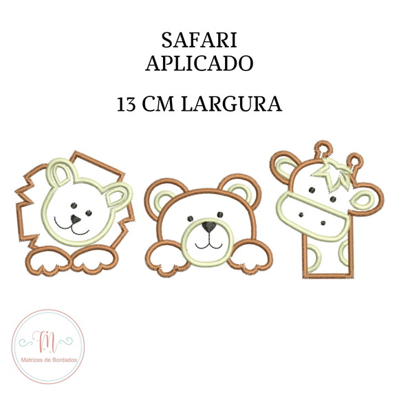 Matriz de Bordado Safari Aplicado