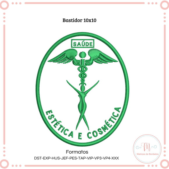 Matriz de Bordado Simbolo Estética e Cosmética