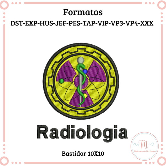 Matriz de Bordado Símbolo Radiologia