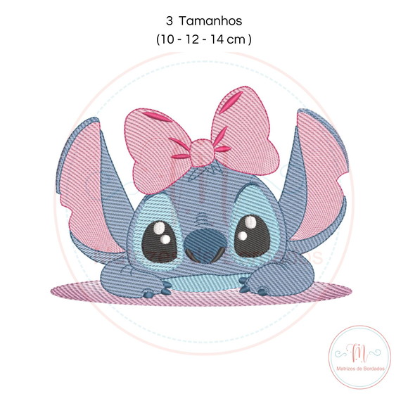 Matriz de Bordado Stitch com Laço