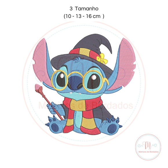 Matriz de Bordado Stitch Harry Potter Bruxo