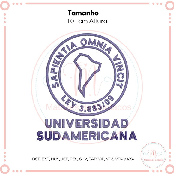 Matriz de Bordado Universidad Sudamericana