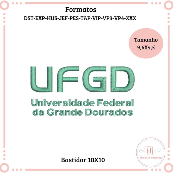 Matriz de Bordado Universidade Ufgd