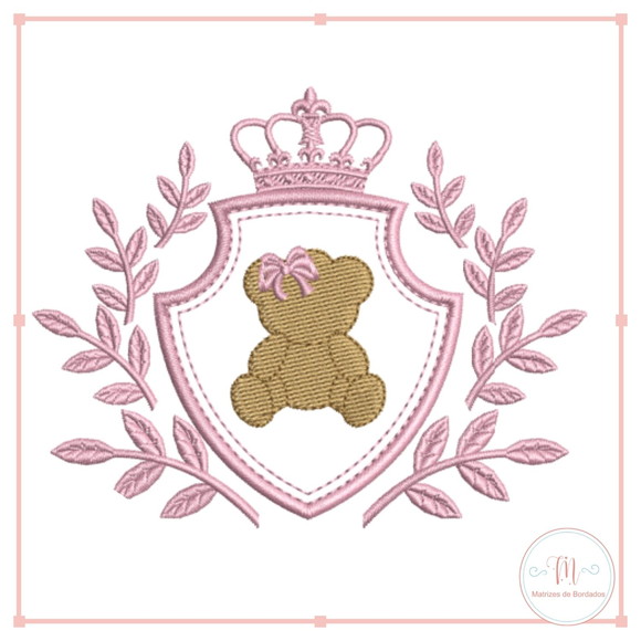 Matriz de Bordado Ursa Arabesco Aplique e Vazia - Imagem 2