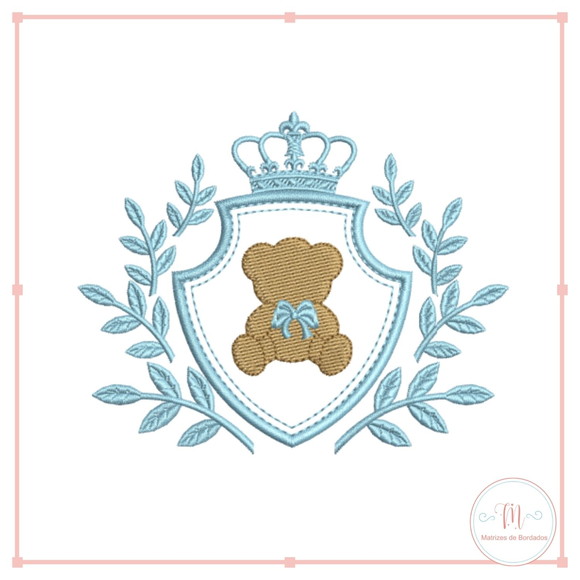 Matriz de Bordado Urso Arabesco Aplique e Vazia - Imagem 2