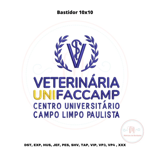 Matriz de Bordado Veterinária Unifaccamp