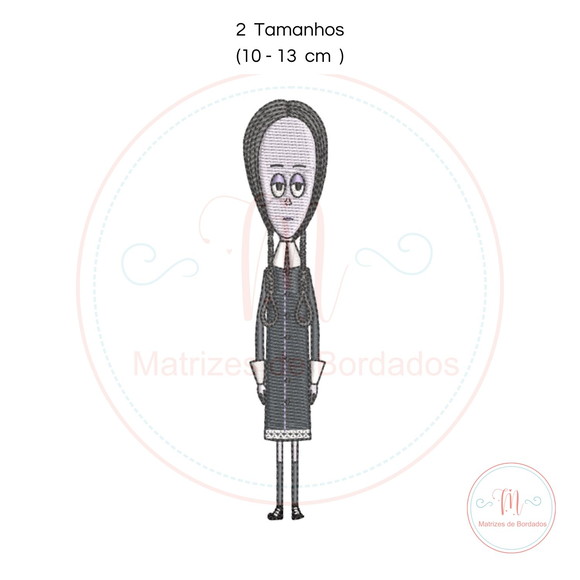 Matriz de Bordado Wandinha Família Addams