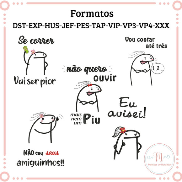 Matrizes de Bordado 5 Florks Frases Dia das Mães