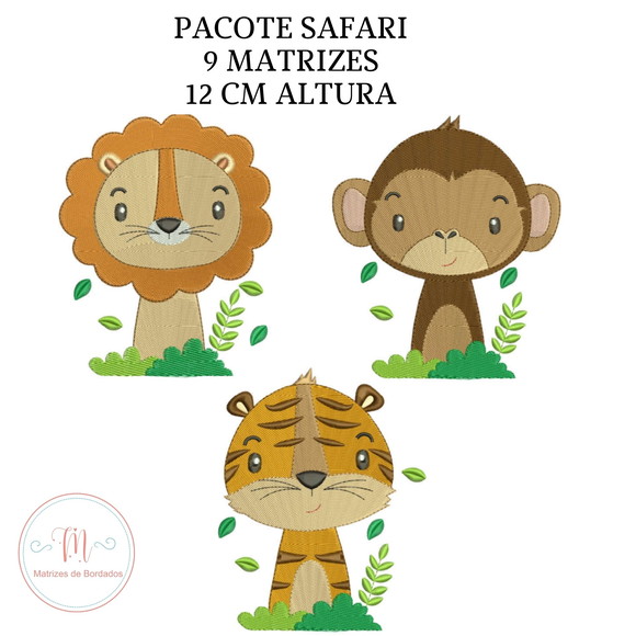 Matrizes de Bordados - Coleção Safari com 9 Animais - Imagem 5