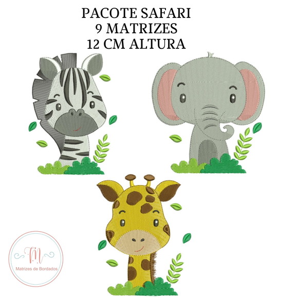 Matrizes de Bordados - Coleção Safari com 9 Animais - Imagem 4