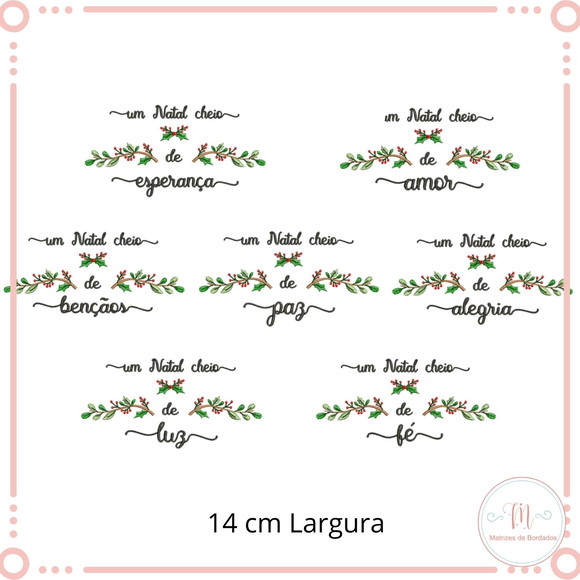 Matrizes de Bordados - Frases Motivacionias - Um Natal Cheio - Imagem 2