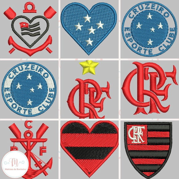 Matrizes de Bordados - Mini Matrizes de Times de Futebol - Imagem 2