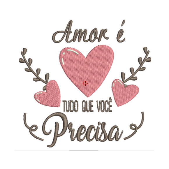 Matrizes de Bordados Frases O Amor é... - Imagem 2