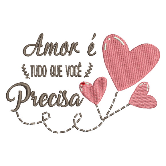 Matrizes de Bordados Frases O Amor é... - Imagem 4