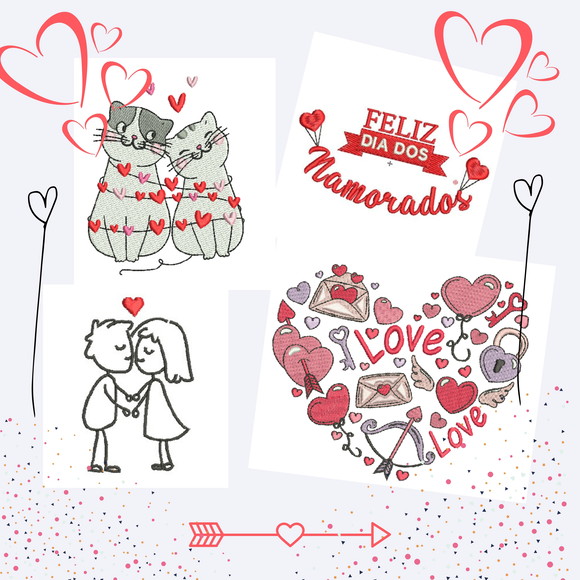 Matrizes de Bordados Love - Kit com 150 matrizes - Imagem 3