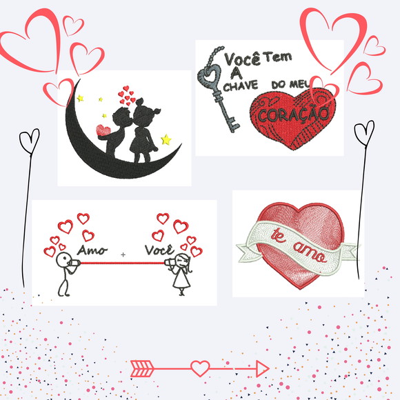 Matrizes de Bordados Love - Kit com 150 matrizes - Imagem 2