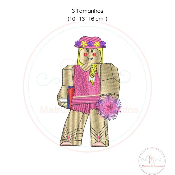 Matrizes de Bordados Roblox Menina e Menino (separados) - Imagem 2