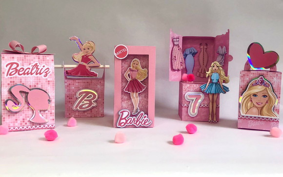 Personalizados Barbie - Kit com 20 Unidades