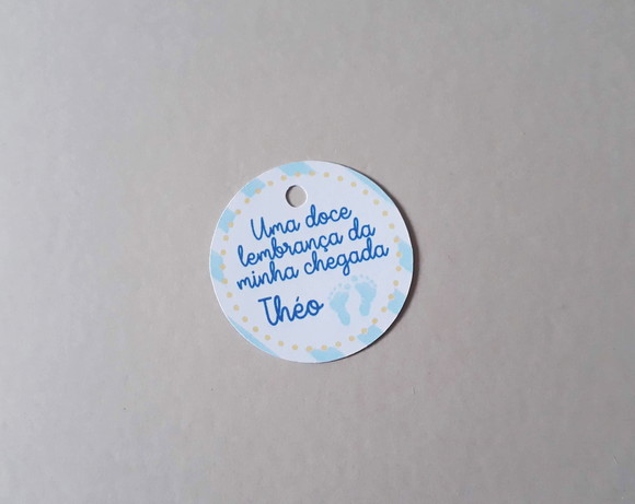Tag para Lembrancinha de Nascimento Pezinhos