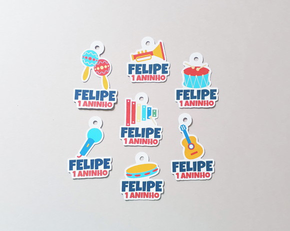 Tag para Lembrancinha Música