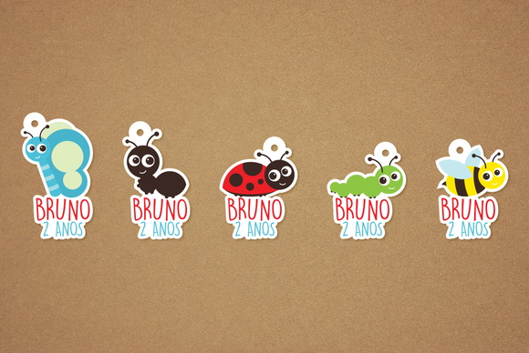 Tag Picnic Personalizada Bichinhos